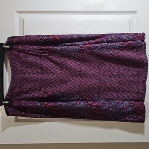Prana Women’s Isadora Mixed Print Lined Midi Skirt in Purple Multi Size 10